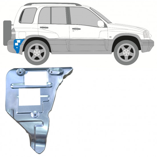 Reparationspanel för bakre stötfångare för Suzuki Grand Vitara 1997-2005 / Höger 11699