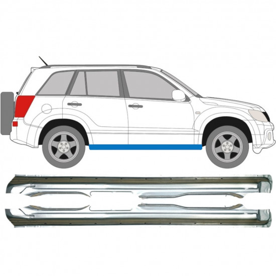 Tröskelplåt för Suzuki Grand Vitara 2005-2012 / Vänster+Höger / Set 9237