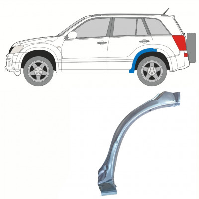 Fram del av bak skärm för Suzuki Grand Vitara 2005-2012 / Vänster 10176