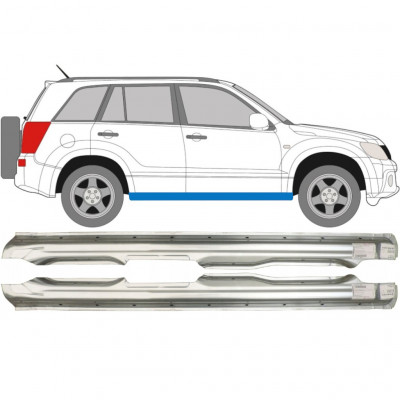 Tröskelplåt för Suzuki Grand Vitara 2005-2012 / Vänster+Höger / Set 9237