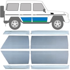 Inre + yttre fram + bak dörr reparationspanel för Mercedes G-Class W460 W461 W463 1979-2017 / Vänster+Höger / Set 9471