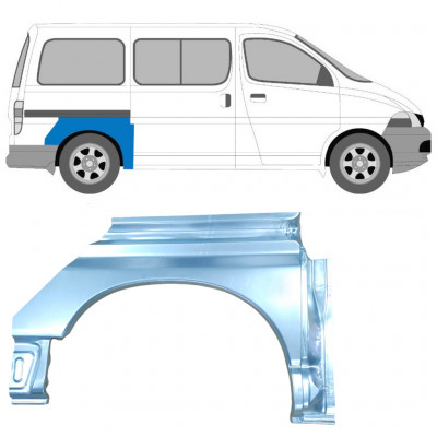 Sidovägg hjulhuskant för Toyota Hiace 1995-2006 / Höger 7068