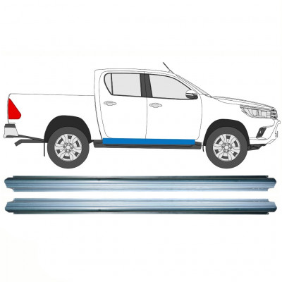 Tröskelplåt reparationspanel för Toyota Hilux 2015- / Vänster = Höger (symmetrisk) / Set 10140