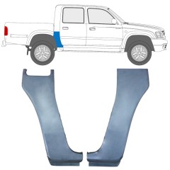 Bak hörn reparationspanel för Toyota Hilux 1998-2005 / Vänster+Höger / Set 10050