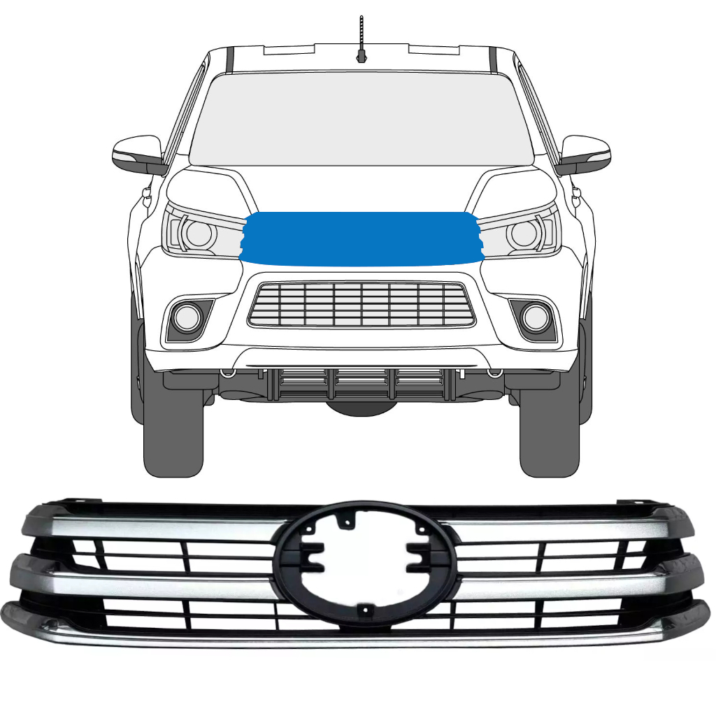 TOYOTA HILUX 2015- GRILL