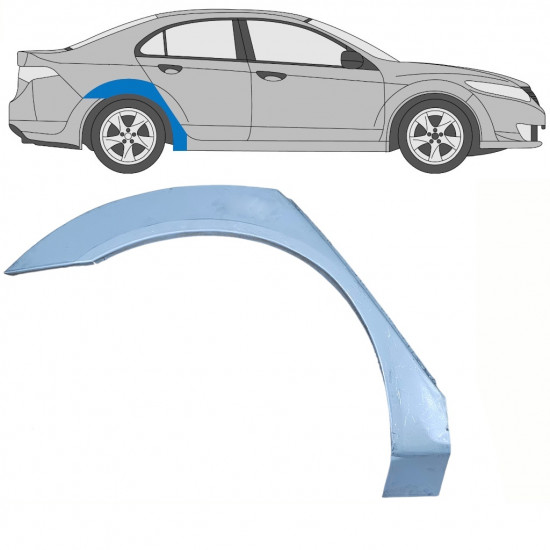 Sidovägg hjulhuskant för Honda Accord 2008-2016 / Höger 8372