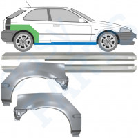 Tröskelplåt + sidovägg hjulhuskant för Honda Civic EJ EK 1995-2001 / Vänster+Höger / Set 10664