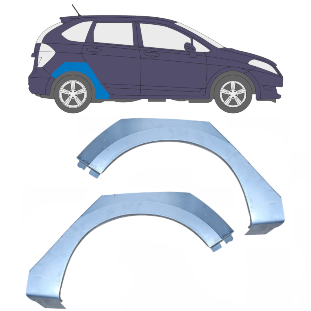 Sidovägg Hjulhuskant För Honda Frv 2005-2009 / Vänster+Höger / Set 9226
