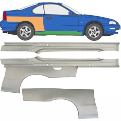 Hel tröskel + bak skärm reparationspanel för Honda Prelude 1992-1997 / Vänster+Höger / Set 9534