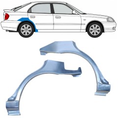 Sidovägg hjulhuskant för Hyundai Accent 2000-2006 / Vänster+Höger / Set 9881
