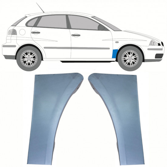 Reparationspanel till framskärm för Seat Ibiza Cordoba 2002-2008 / Vänster+Höger / Set 10262