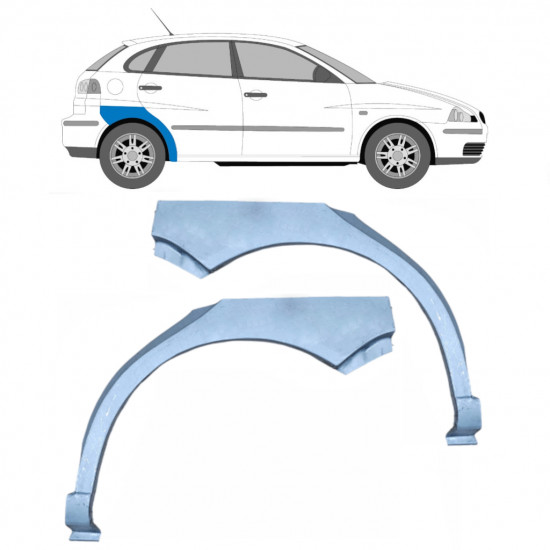 Sidovägg hjulhuskant för Seat Ibiza Cordoba 2002-2008 / Vänster+Höger / Set 9232