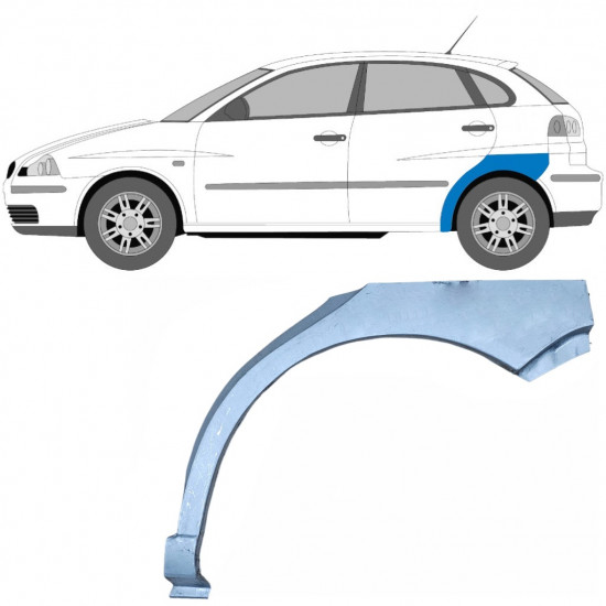 SEAT IBIZA CORDOBA 2002-2008 REPARATION AV BAKSKÄRM / VÄNSTER