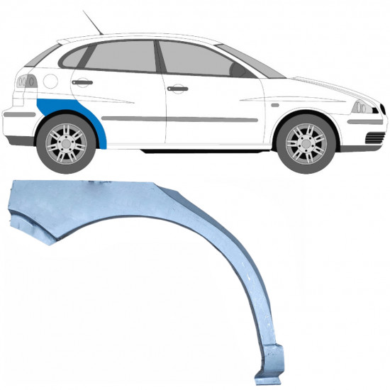 SEAT IBIZA CORDOBA 2002-2008 REPARATION AV BAKSKÄRM / HÖGER