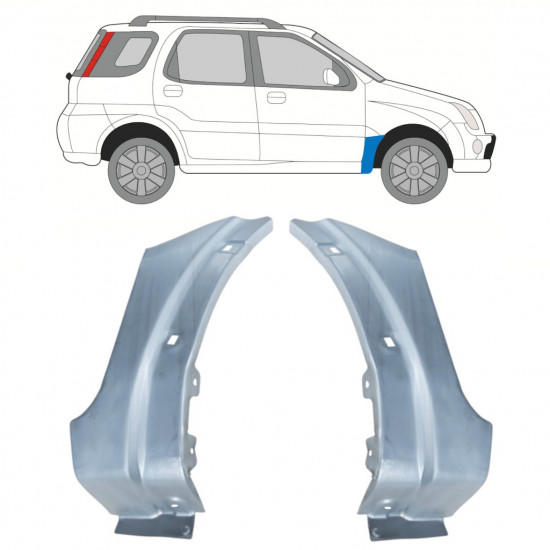 Reparationspanel till framskärm för Suzuki Ignis 2000-2008 / Set 11132