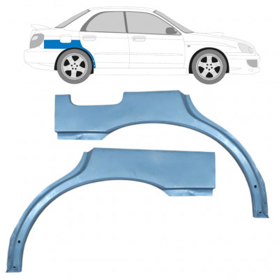 Sidovägg hjulhuskant för Subaru Impreza GD 2000-2007 / Vänster+Höger / Set 9156