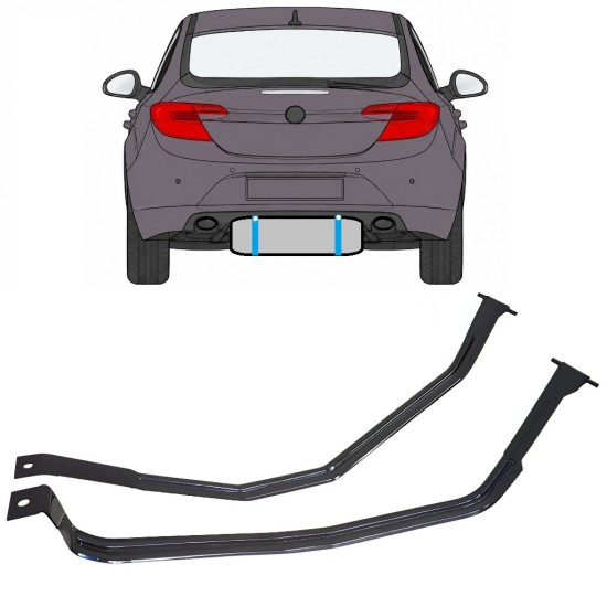 Hållarsats bränsletank för Opel Insignia 2008-2017 17020