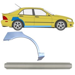 Tröskelplåt + sidovägg hjulhuskant för Lexus IS 1998-2005 / Höger / Set 10315