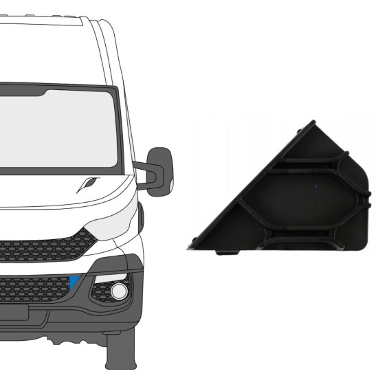 Fram stötfångarlock för Iveco Daily 2014-2019 / Vänster 16241