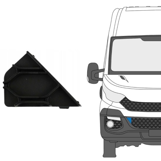Fram stötfångarlock för Iveco Daily 2014-2019 / Höger 16238