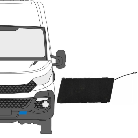 Fram stötfångarlock för Iveco Daily 2014-2019 / Vänster 16243