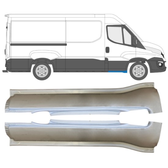 Fram tröskelplåt för Iveco Daily 2014-2019 / Vänster+Höger / Set 16142