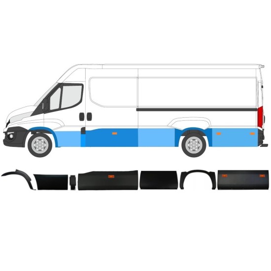 Prydnads Skyddslist med lampa Set för Iveco Daily 2014-2019 / Vänster / 11984