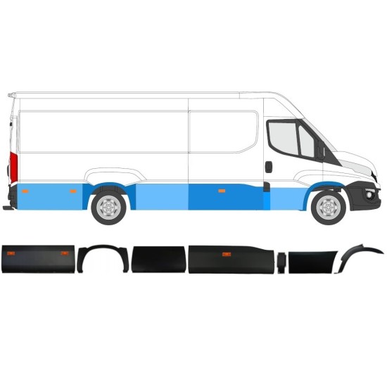 Prydnads Skyddslist med lampa Set för Iveco Daily 2014-2019 / Höger / 11983