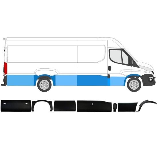 Prydnads skyddslister set för Iveco Daily 2014-2019 / Höger / 11981