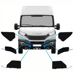 Fram stötfångarlock för Iveco Daily 2019- / Set 10292