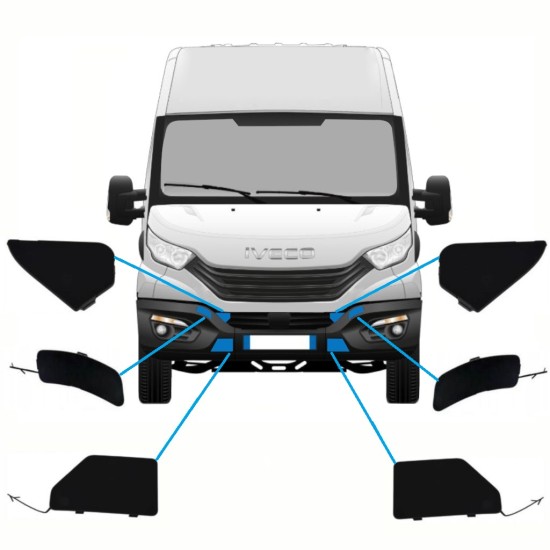 Fram stötfångarlock för Iveco Daily 2014-2016 / Set 10292