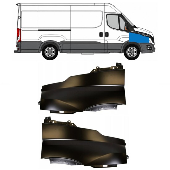 Fram skärm för Iveco Daily 2019- / Vänster+Höger / Set 17109