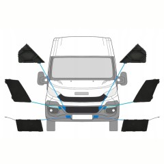 Fram stötfångarlock för Iveco Daily 2014-2019 / Set 10293