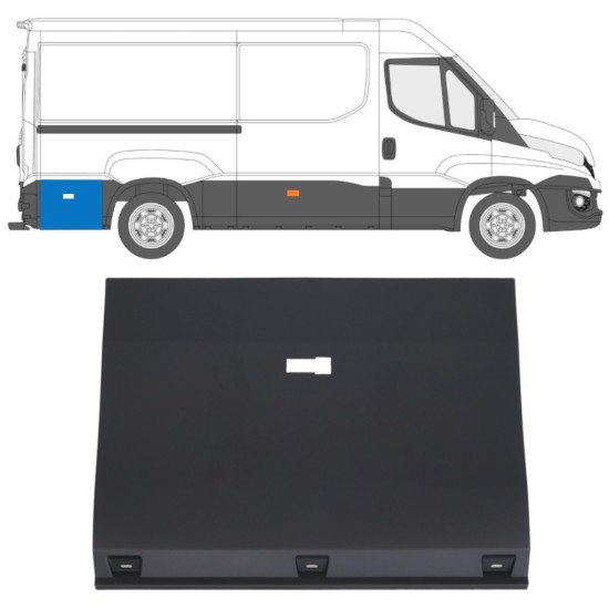 Prydnadslist sidovägg skyddslister bak för Iveco Daily 2014-2019 / Vänster = Höger (symmetrisk) 16660