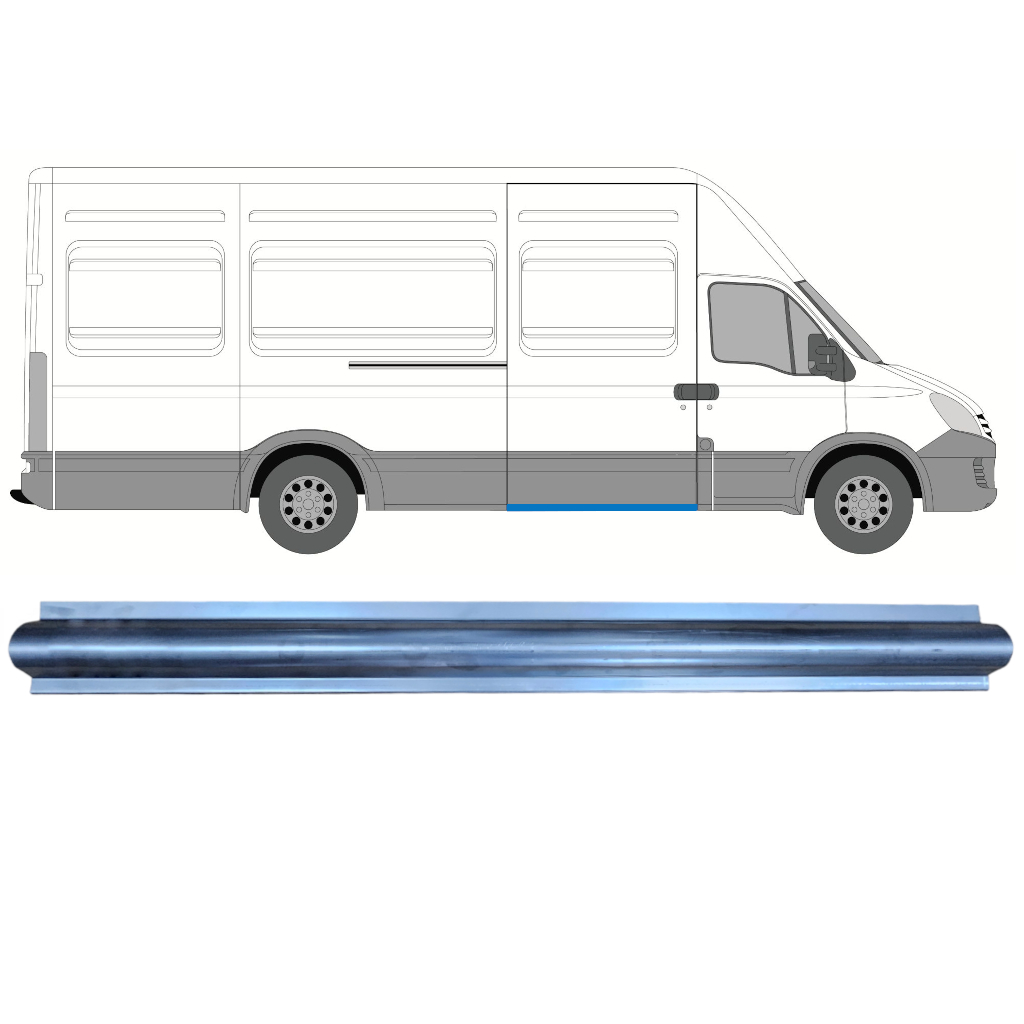 Skjutdörr Tröskel Reparationspanel För Iveco Daily 2006-2014 / Höger 7358