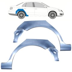 Sidovägg hjulhuskant för Volkswagen Jetta 2005-2010 / Vänster+Höger / Set 11557