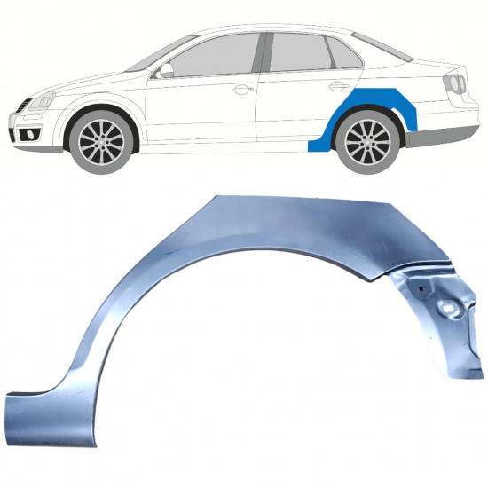 Sidovägg hjulhuskant för Volkswagen Jetta 2005-2010 / Vänster 11556