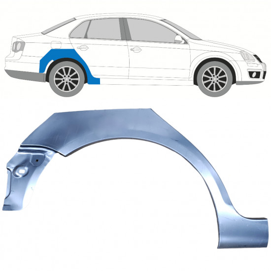 Sidovägg hjulhuskant för Volkswagen Jetta 2005-2010 / Höger 11555