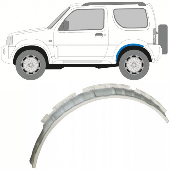 Bak hjulhus reparationspanel för Suzuki Jimny 1998-2018 / Vänster 10231