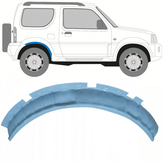 SUZUKI JIMNY 1998-2018 REPARATION AV FÄSTE FÖR BAKRE STÄNKSKÄRMSFÄSTE / HÖGER