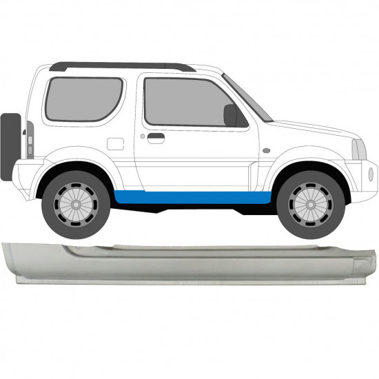 SUZUKI JIMNY 1998-2018 full TRÖSKELPLÅT TILL / HÖGER