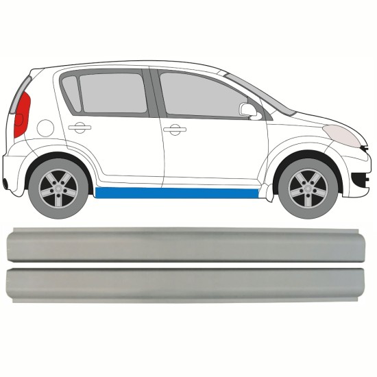 Tröskelplåt reparationspanel för Subaru Justy 2007-2011 / Vänster = Höger (symmetrisk) / Set 10240