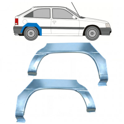 Sidovägg hjulhuskant för Opel Kadett 1984-1993 / Vänster+Höger / Set 9726