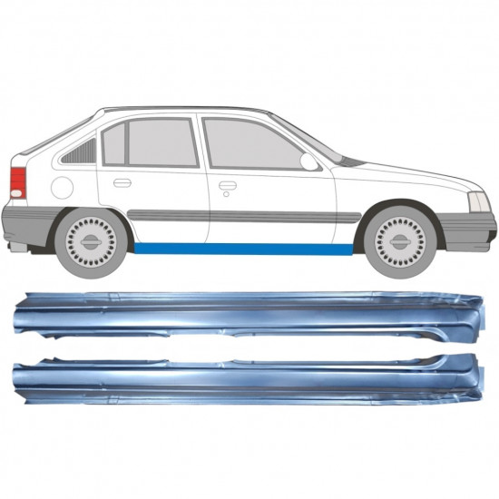 Tröskelplåt reparationspanel för Opel Kadett 1984-1993 / Vänster+Höger / Set 9450