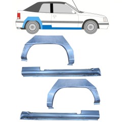 Tröskelplåt + sidovägg hjulhuskant för Opel Kadett E Astra 1984-1993 / CABRIO / Set 12585