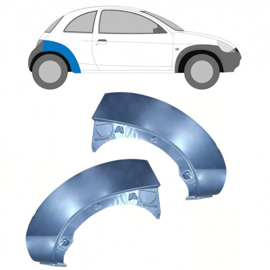 Sidovägg hjulhuskant för Ford KA 1996-2008 / Vänster+Höger / Set 9405