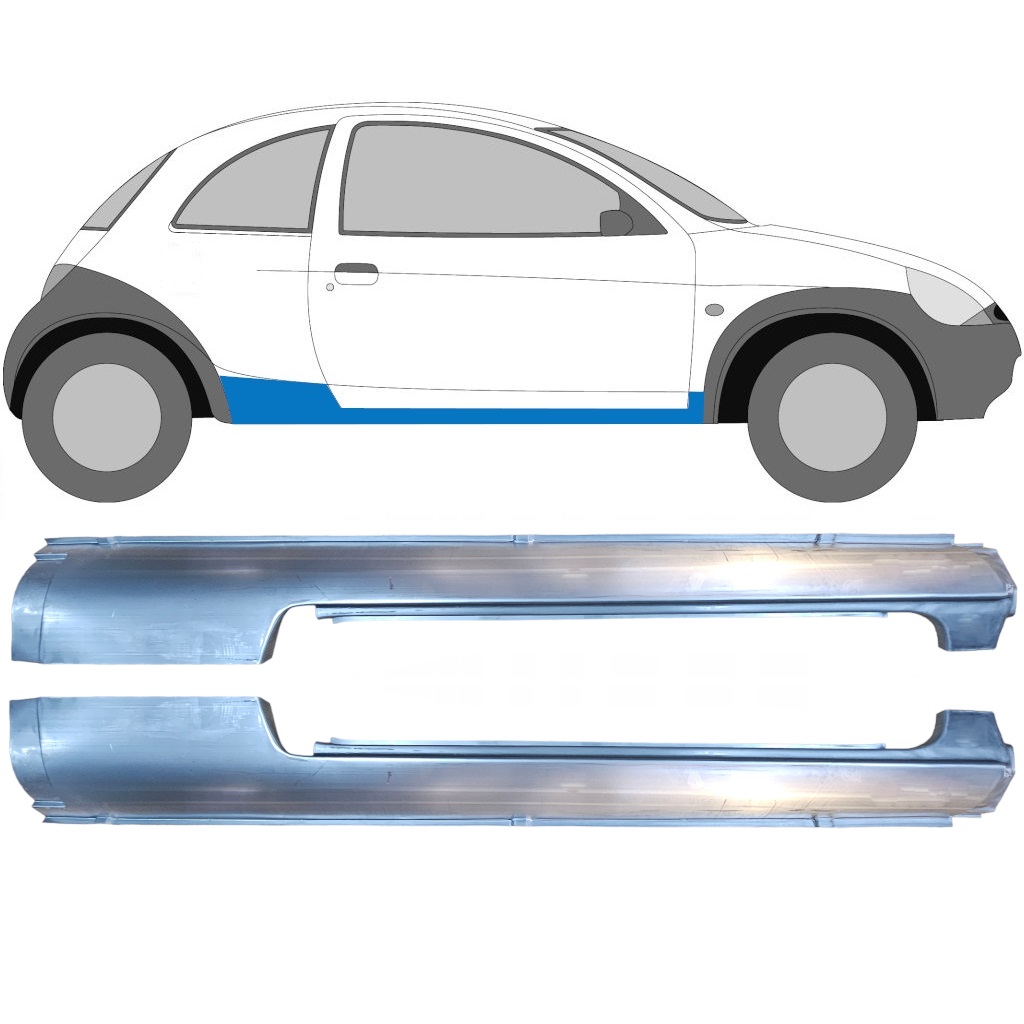 Tröskelplåt För Ford Ka 1996-2008 / Vänster+Höger / Set 9280