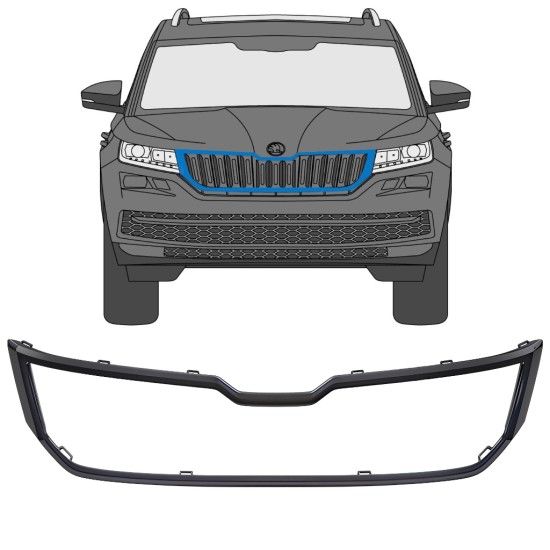Grillram för Skoda Kodiaq 2016-2021 16204