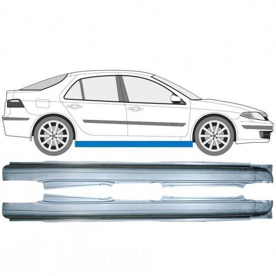 Tröskelplåt reparationspanel för Renault Laguna 2001-2007 / Vänster+Höger / Set 9408