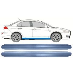 Tröskelplåt reparationspanel för Mitsubishi Lancer 2007-2017 / Vänster = Höger (symmetrisk) / Set 10489